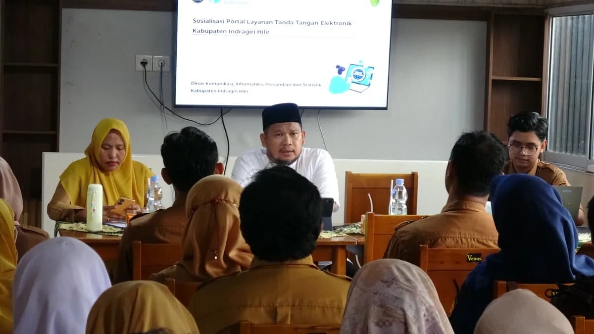 Diskominfopers Inhil Sosialisasikan Portal TTE, Pejabat Diminta Jaga Keamanan Akun