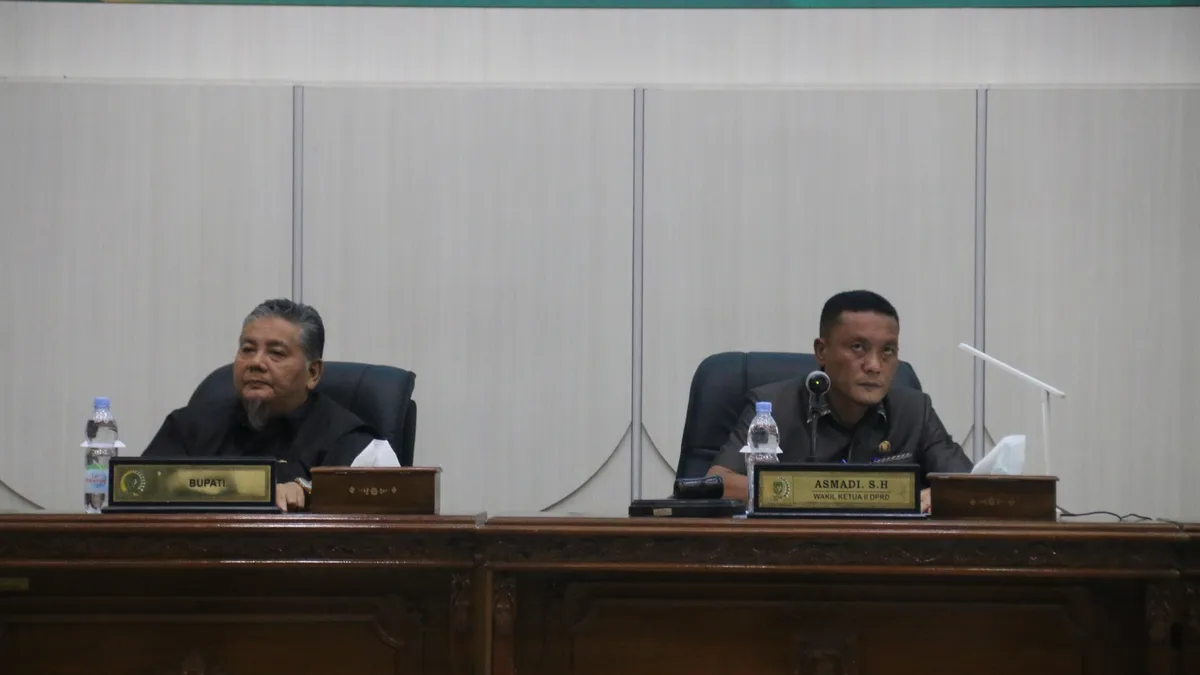 Bupati Inhil Diwakili Plt Asisten I Hadiri Rapat Paripurna DPRD Bahas Ranperda Perubahan APBD 2026