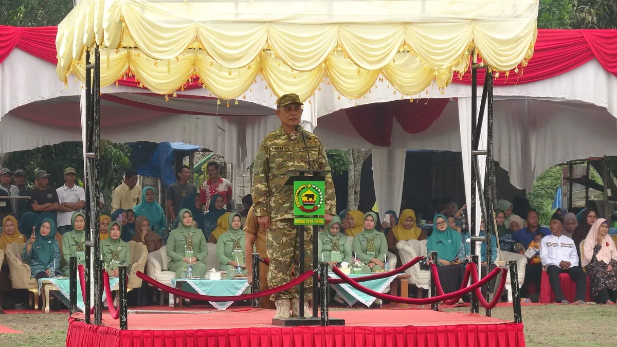 Perkuat Pembangunan Desa, Bupati Herman Buka TMMD ke-130 di Keritang